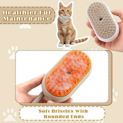 3-in-1 Fine Mist Grooming Brush for Cats and Dogs