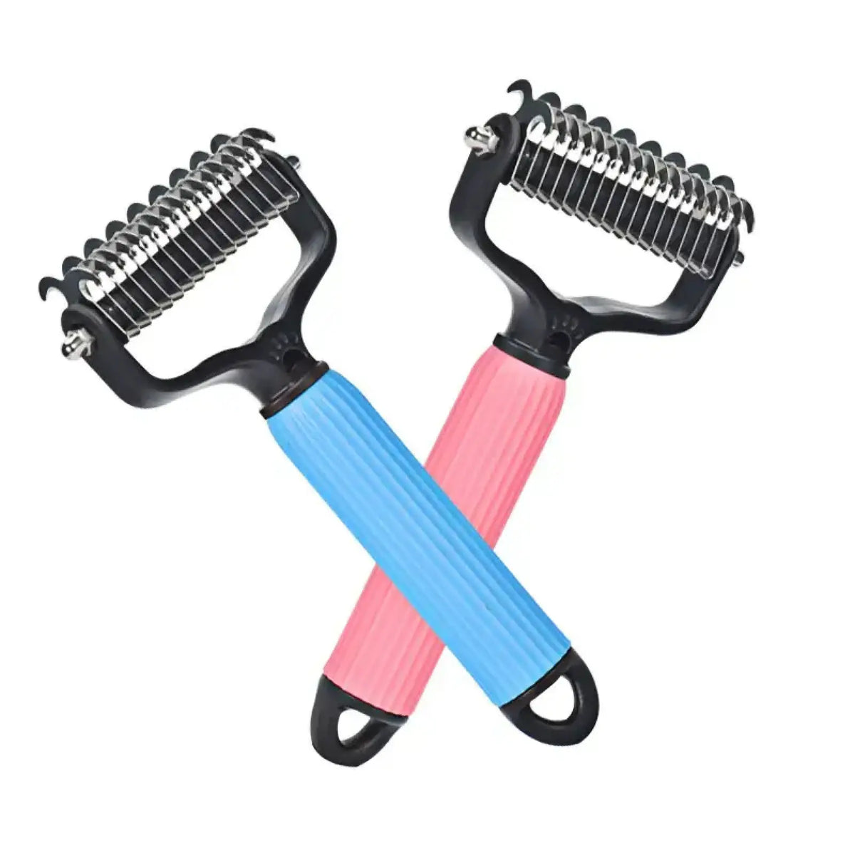 Double-Sided Detangling and Deshedding Comb for Dogs