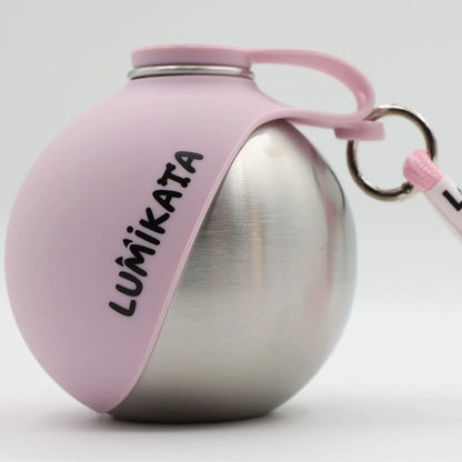 2-in-1 Stainless Steel Dog Water Bottle with Foldable Bowl