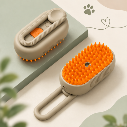 3-in-1 Fine Mist Grooming Brush for Cats and Dogs