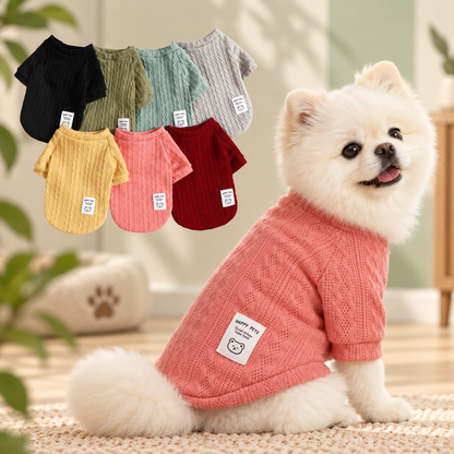 Cozy Bear Knitted Sweater for Small Dogs and Cats