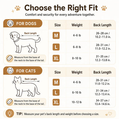 Breathable Front Carrier Backpack for Cats and Dogs