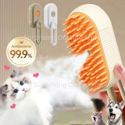 3-in-1 Fine Mist Grooming Brush for Cats and Dogs