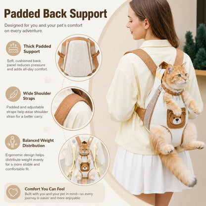 Breathable Front Carrier Backpack for Cats and Dogs
