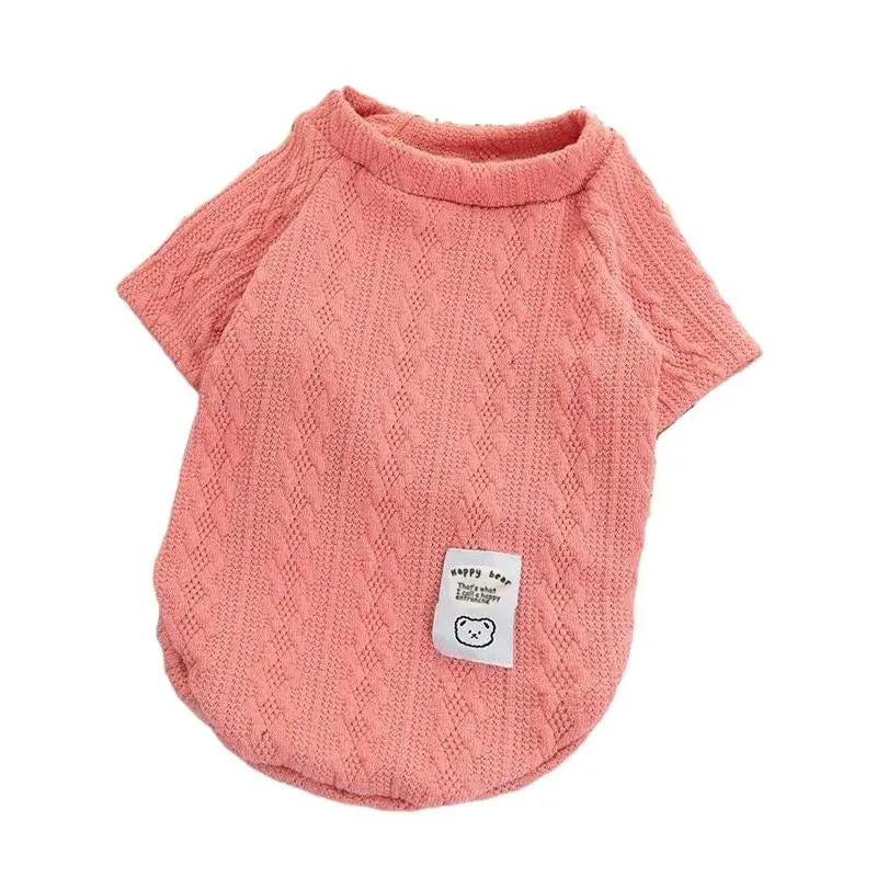 Cozy Bear Knitted Sweater for Small Dogs and Cats