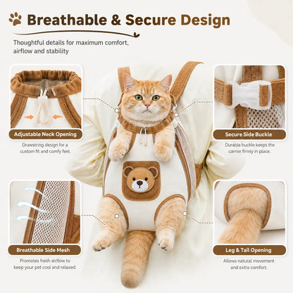 Breathable Front Carrier Backpack for Cats and Dogs