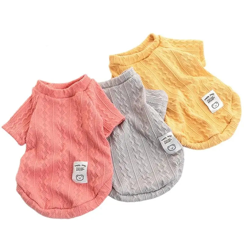 Cozy Bear Knitted Sweater for Small Dogs and Cats