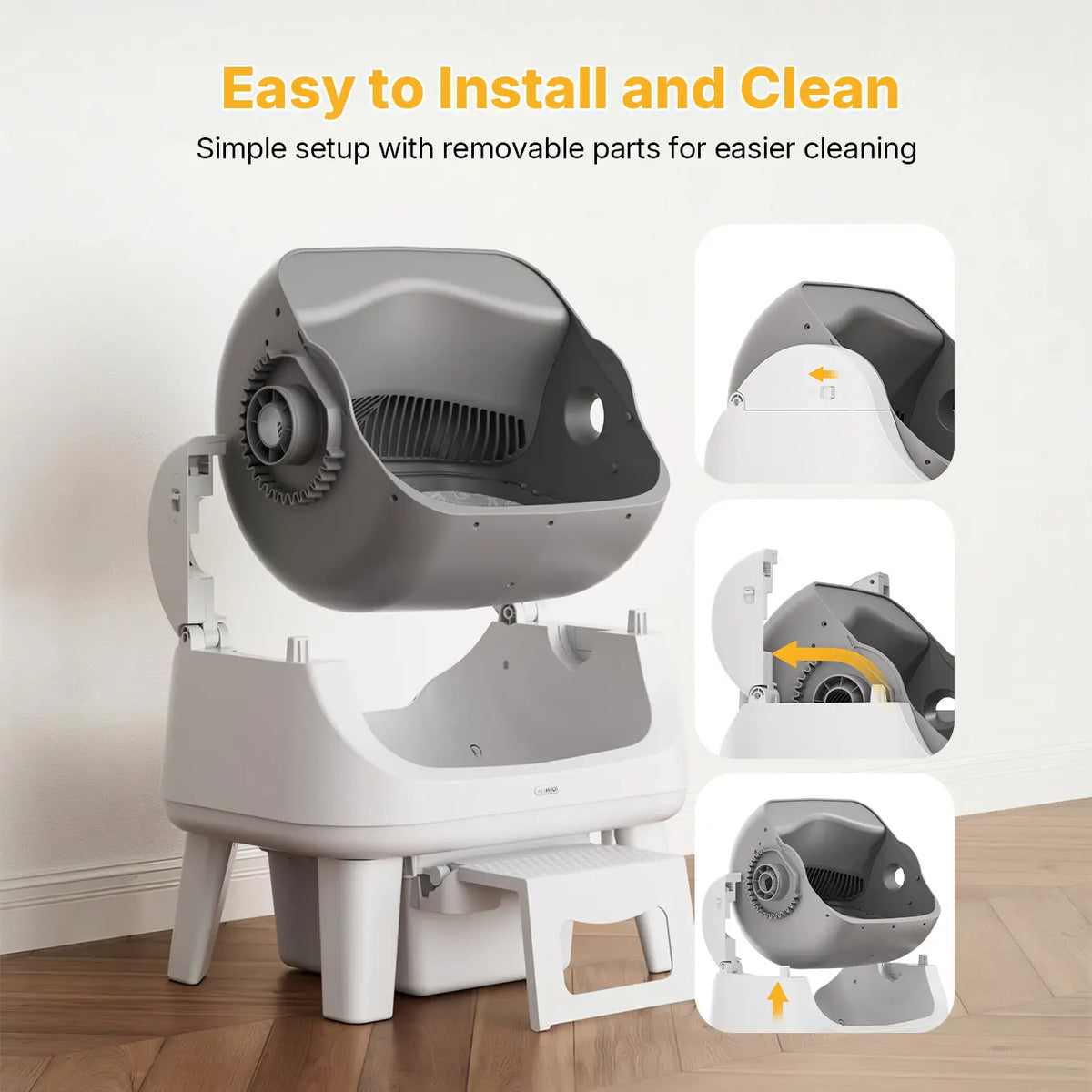 Open-Top Automatic Self-Cleaning Cat Litter Box