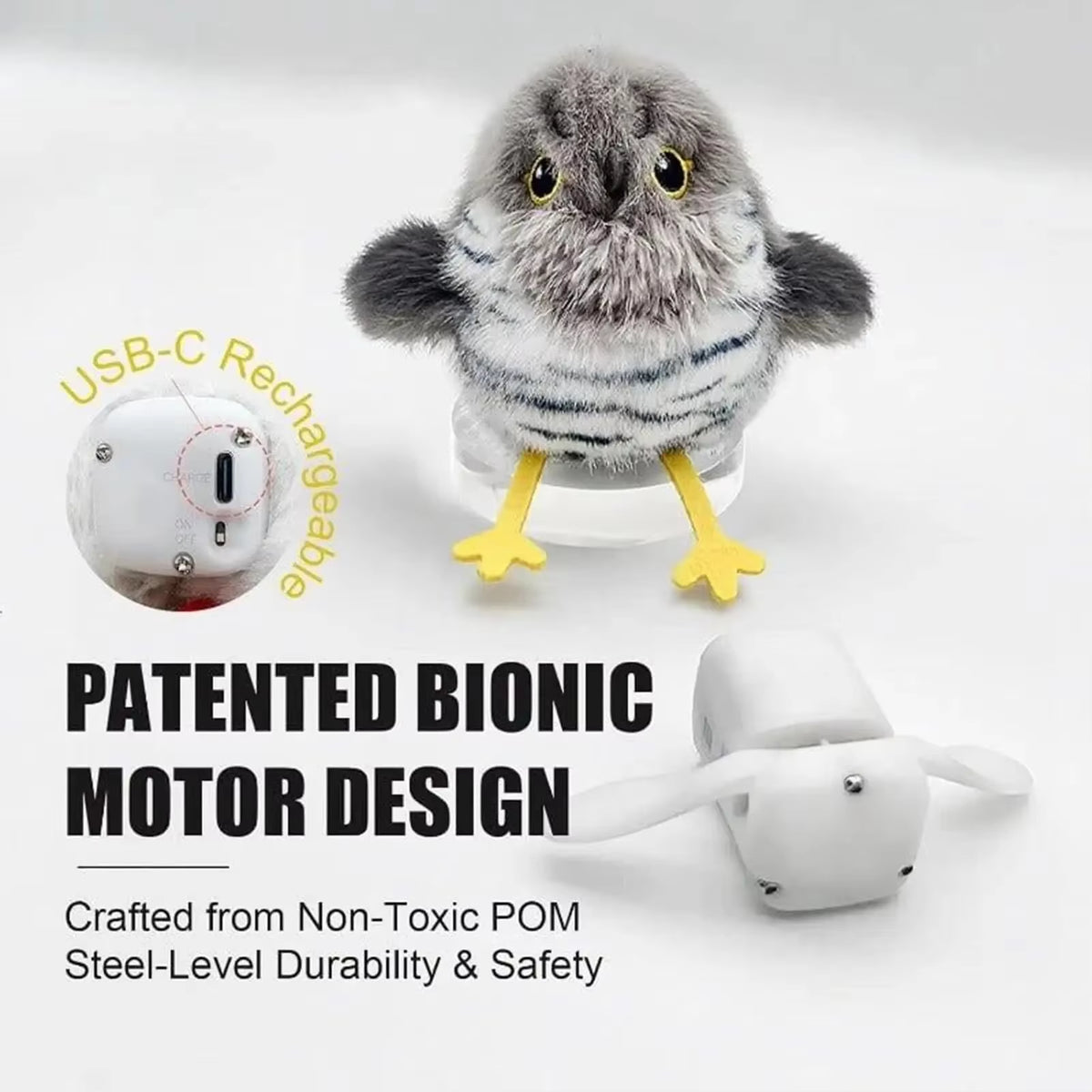Interactive Flapping Bird Cat Toy
