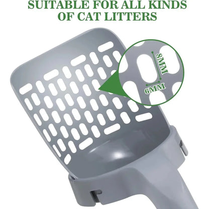 2-in-1 Cat Litter Scoop with Waste Bag Holder