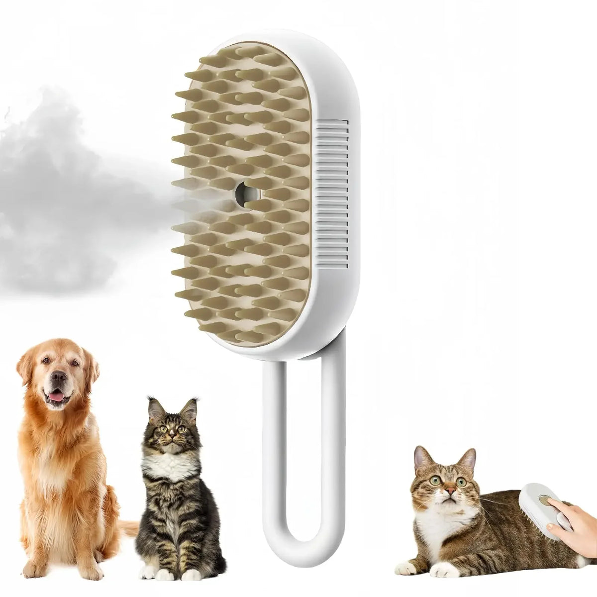 3-in-1 Fine Mist Grooming Brush for Cats and Dogs