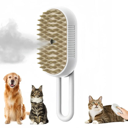 3-in-1 Fine Mist Grooming Brush for Cats and Dogs